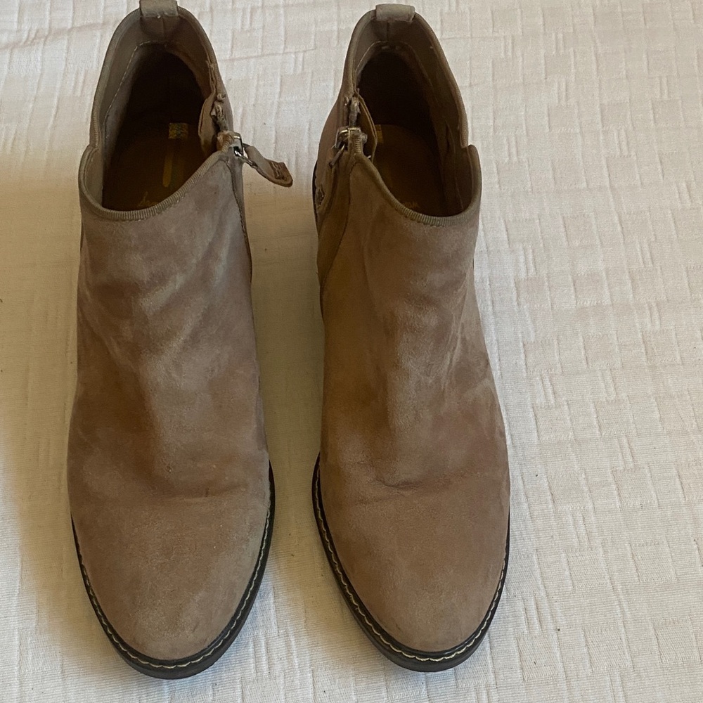 SAN EDELMAN Women's Chukka Boots in Taupe Suede